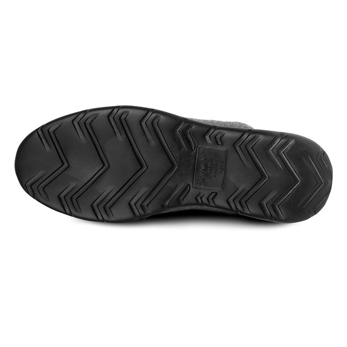 Isotoner Mens Iso-Flex Felt Full Back Slipper Grey / Black Extra Image 5